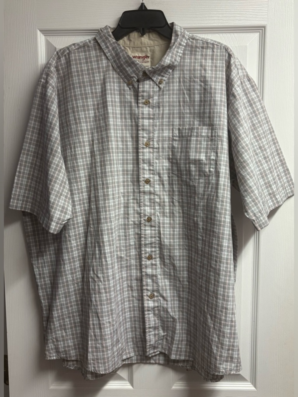 Wrangler Men’s Button-Up Plaid Shirt Size 3XL